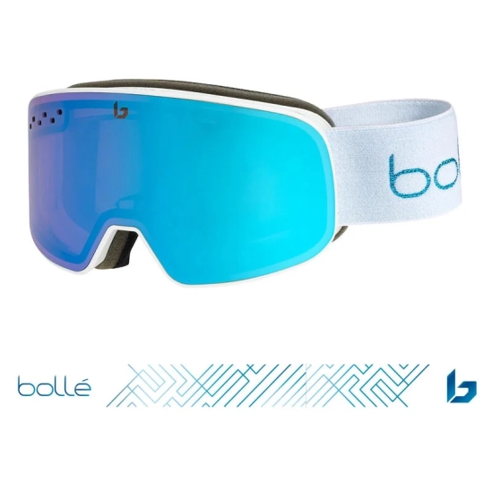 Bollé Nevada Small White Metallic Blue Matte lyžařské brýle