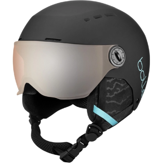 Bollé QUIZ VISOR Black Blue Matte/orange gun S2 dětská helma
