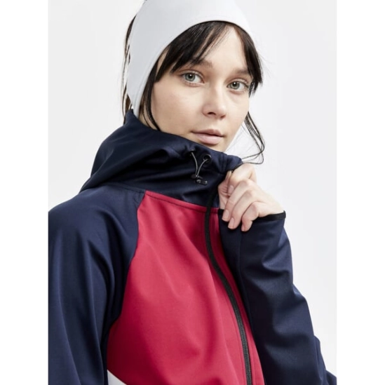 Craft Glide Hood Jacket W Blaze/machine dámská bunda na běžky