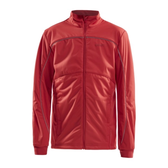 Craft Warm Jacket Junior červená zateplená bunda na běžky