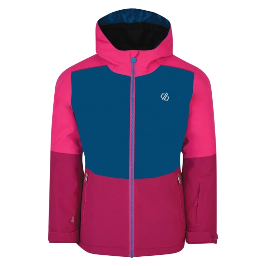 Dare2b AVIATE fuchsia pink/atlantic blue dívčí lyžařská bunda
