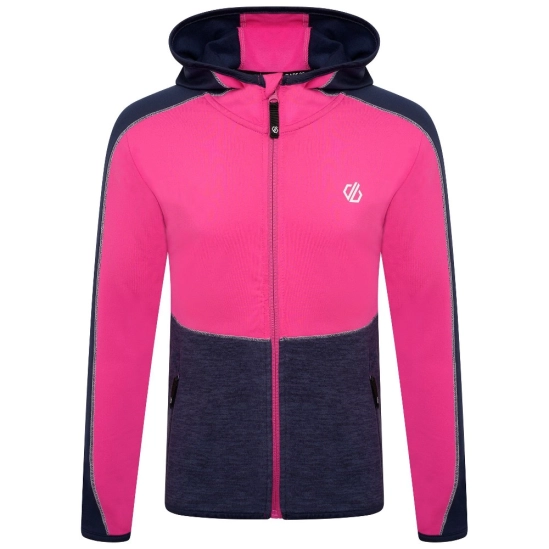 Dare2b Hasty Lightweight Core Stretch Midlayer Nightfall Navy Raspberry Rose
