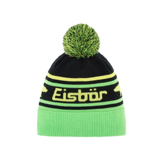 Eisbär Chani OS Pompon MÜ kids  light green/black čepice