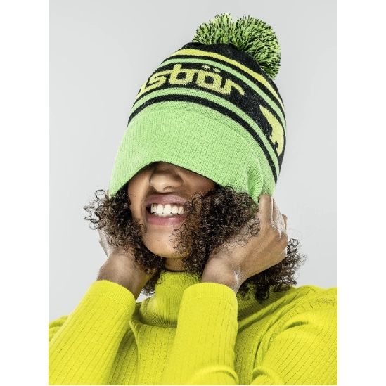 Eisbär Chani OS Pompon MÜ light green/black čepice
