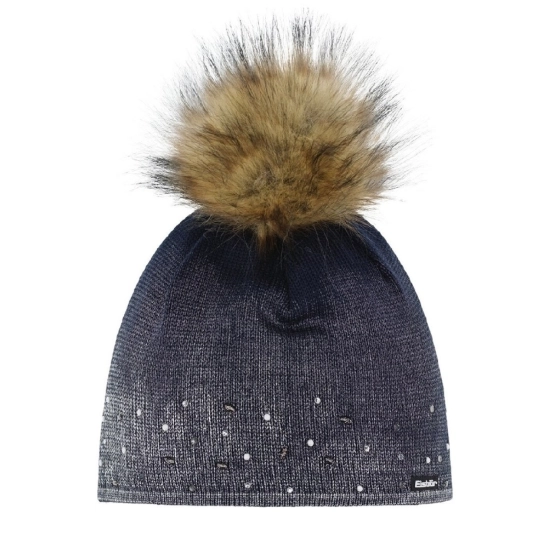Eisbär Dip Dye Lux Crystal MÜ čepice s bambulí modrá/stříbrná