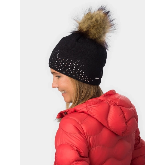 Eisbär Nalin Lux Crystal MÜ Black čepice s bambulí