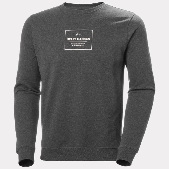 Helly Hansen F2F Organic Cotton Sweater Ebony melange mikina