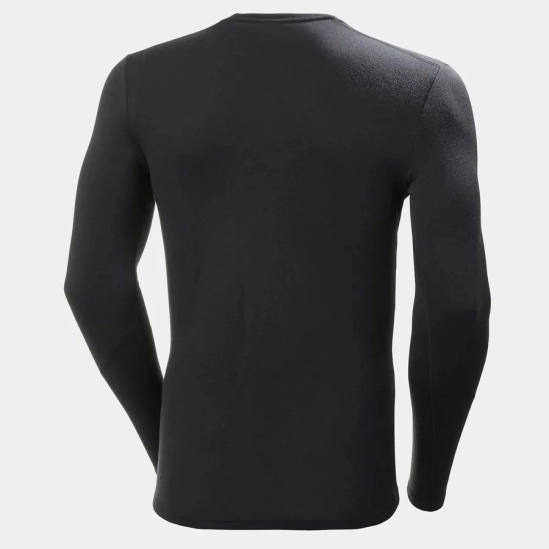 Helly Hansen Lifa Merino Midweight Crew Black pánské funkční triko