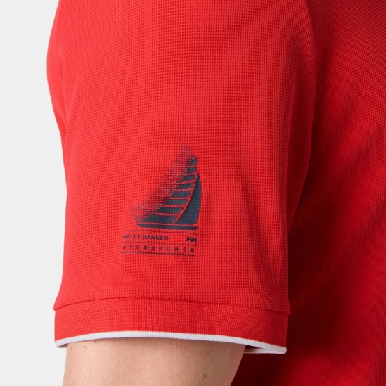 Helly Hansen Ocean Polo 2.0 alert red pánské tričko