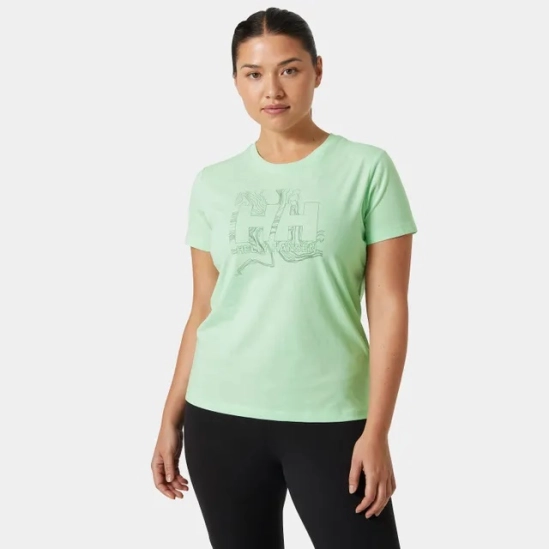 Helly Hansen Tech Logo T-shirt mint dámské tričko