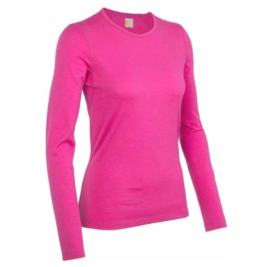 Icebreaker Oasis LS Crewe magenta merino dámské funkční triko