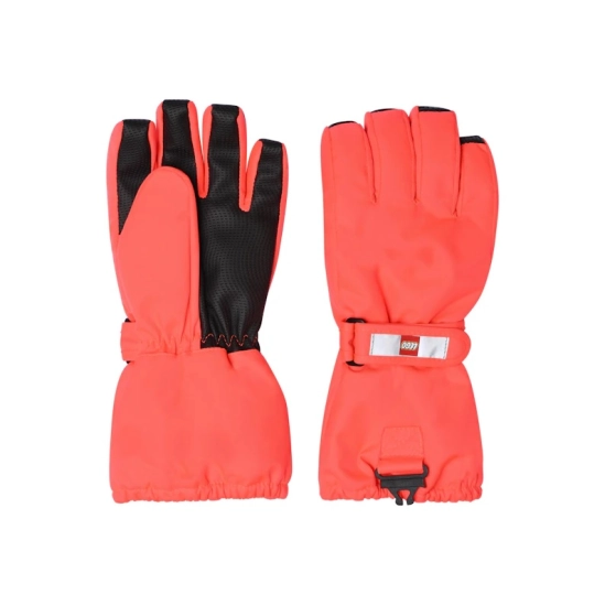 Lego Wear AZUN 705 Neon red dětské lyžařské rukavice