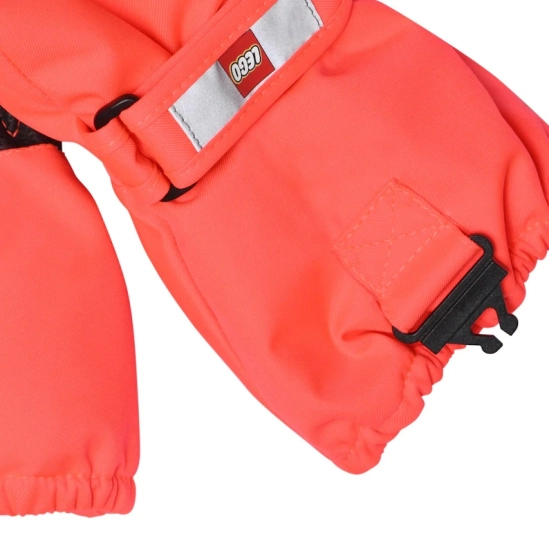 Lego Wear AZUN 705 Neon red dětské lyžařské rukavice