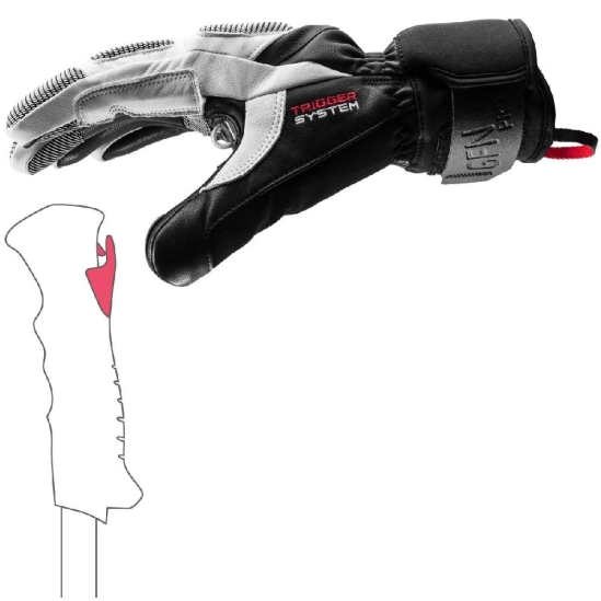 Leki Griffin Pro 3D white-black lyžařské rukavice