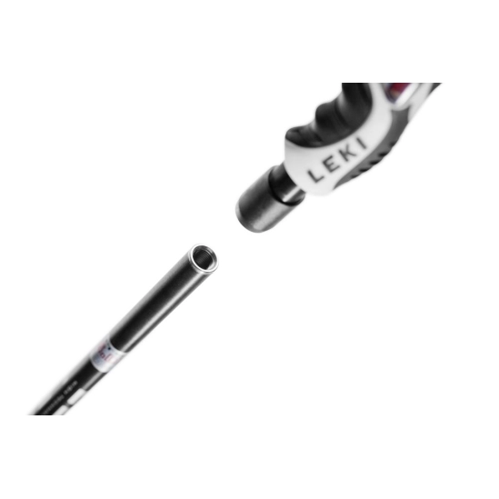 Leki HOT SHOT S eloxal black-anodized grey-bright red lyžařské hůlky