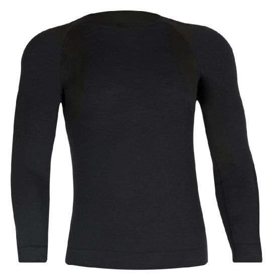 Lenz Longsleeve Men 5.0 Merino Round Neck black