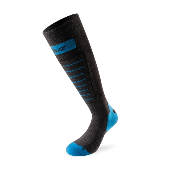Lenz SKIING 1.0 lyžařské podkolenky anthracite/blue