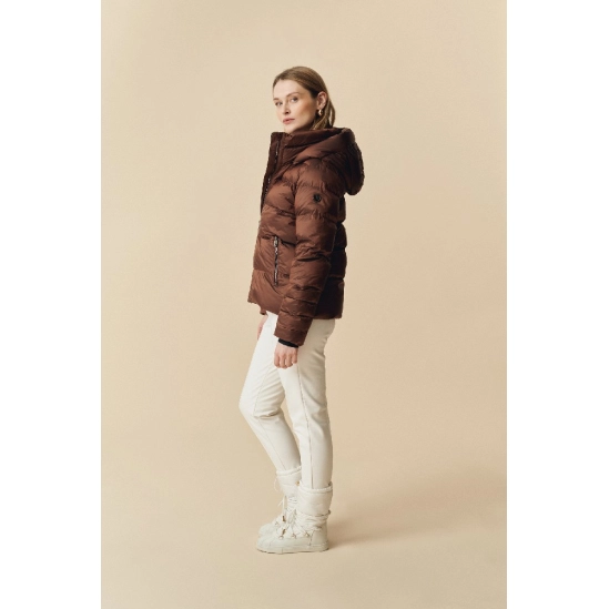 Poivre Blanc W24-1201-WO Synthetic Down Ski Jacket Choco brown bunda