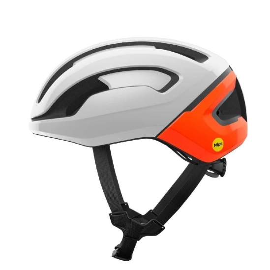 POC Omne Air MIPS Hydrogen White/Fluorescent orange cyklistická helma