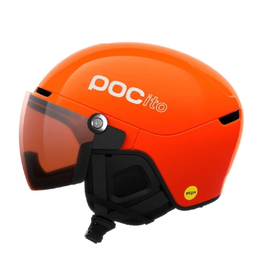 POC Pocito Obex Visor Fluores Orange dětská lyžařská helma