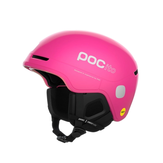 POCito OBEX Mips Fluorescent pink dětská lyžařská helma