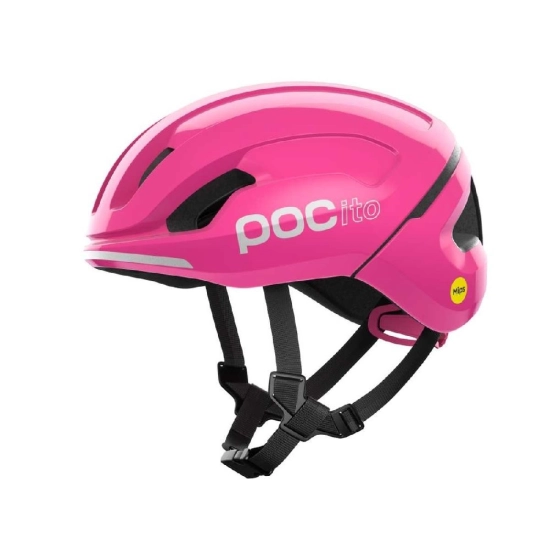 POCito Omne MIPS Fluorescent Pink dětská cyklistická helma