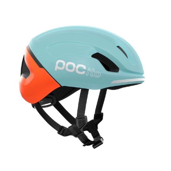 POCito Omne MIPS Indicolite Blue Matt/Carnelian Orange Matt dětská cyklistická helma
