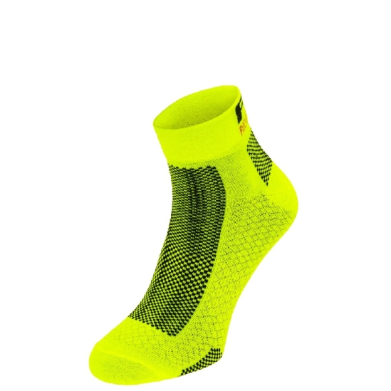 R2 EASY neon yellow/black cyklo ponožky