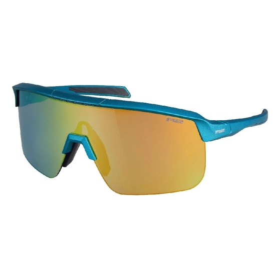 R2 Fusion Blue metallic matt sportovní sluneční brýle