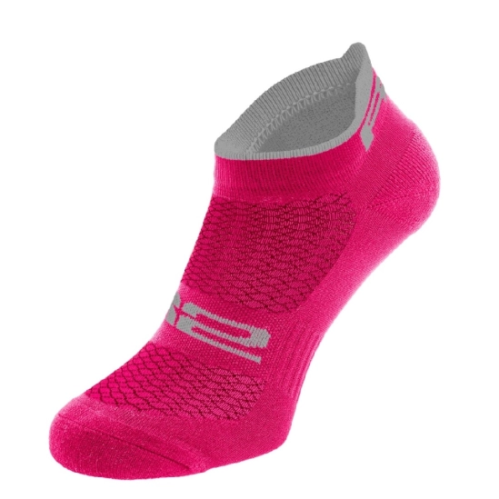 R2 TOUR pink/grey low cut cyklo ponožky