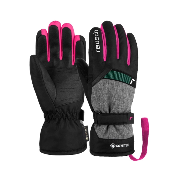 Reusch Flash Gore-Tex Junior black/black mel/pink glo rukavice