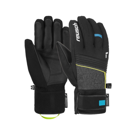 Reusch Louis R-TEX XT black mel/yellow/blue lyžařské rukavice