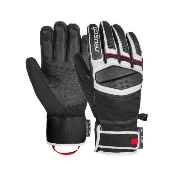Reusch Mastery black/white/fire red lyžařské rukavice