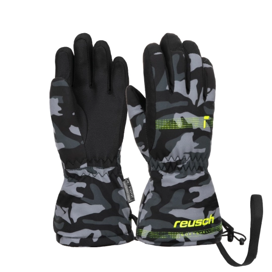 Reusch Maxi R-TEX® XT black/grey camou dětské rukavice