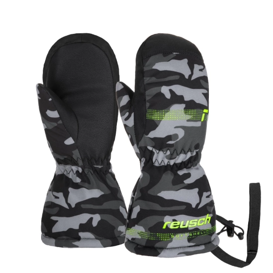 Reusch Maxi R-TEX® XT Mitten black/grey camo dětské palčáky