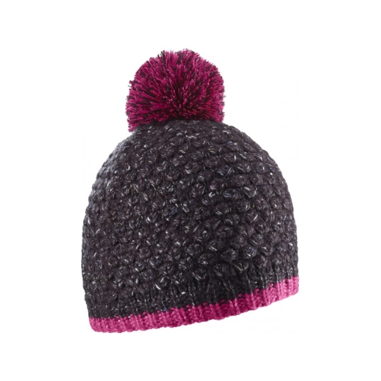 Salomon Backcountry beanie Black/Gaura pink čepice