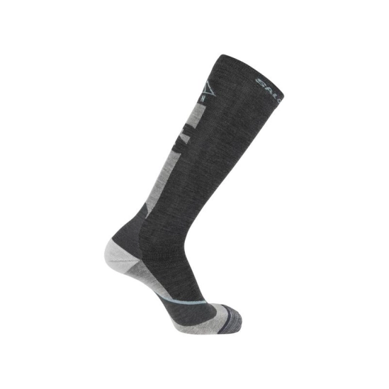 Salomon MTN Dark Grey Melange/Egret/Angel blue skitouring socks