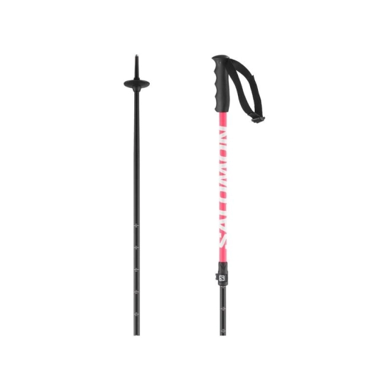Salomon MTN JR Pink/white nastavitelé lyžařské hůlky