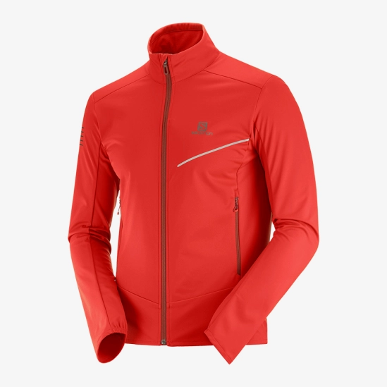 Salomon RS SOFTSHELL Jacket M Goji berry/madder brown pánská bunda