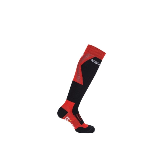 Salomon S/MAX JR Fiery red/Black socks