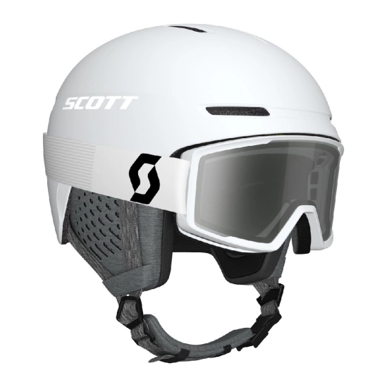 Scott Combo Track+Factor Pro Mineral white set helma+brýle