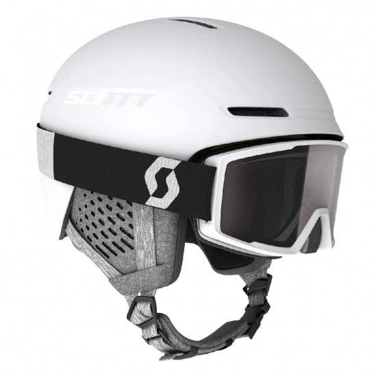 Scott Combo Track + Factor Pro White set helma+brýle