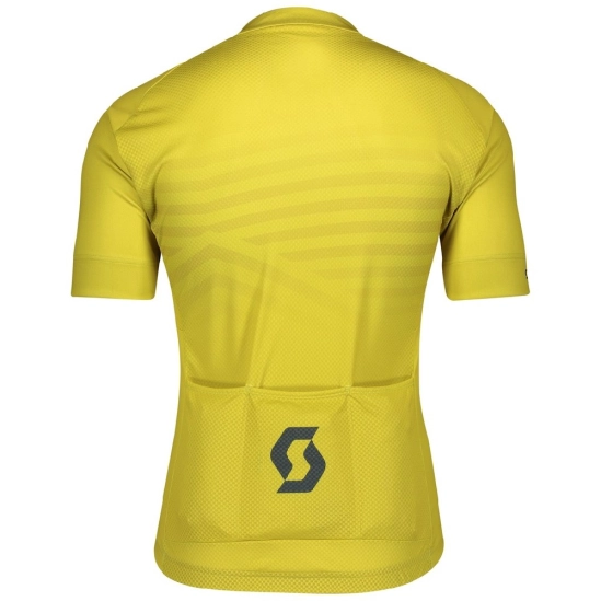 Scott Endurance 20 yellow/ntf blue pánský cyklo dres s krátkým rukávem