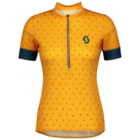 Scott Endurance 20 amber yellow/lunar blue dámský cyklo dres