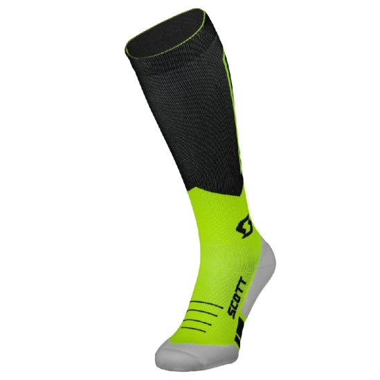 Scott RC Compression safety yellow/white ponožky