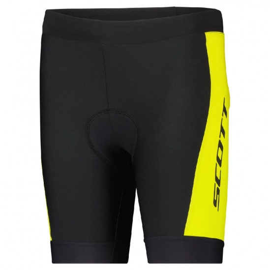 Scott RC Pro JR Shorts black/sulphur yellow dětské cyklo šortky