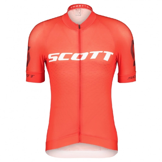 Scott RC Pro SS fiery red/whitte pánský dres | WAVE SPORT