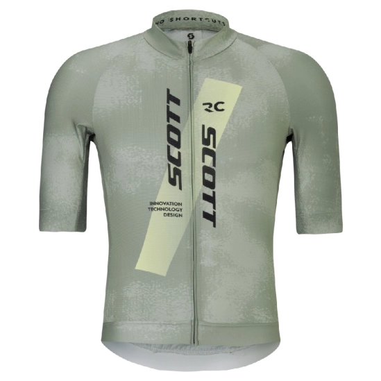 Scott RC Pro SS spray grey/acid yellow pánský dres