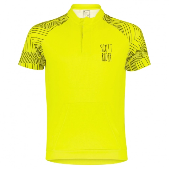Scott RC Team SS JR sulphur yellow/black dětský cyklo dres