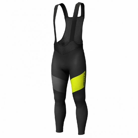 Scott RC Warm +++ Tights black/sulphur yellow pánské cyklo kalhoty